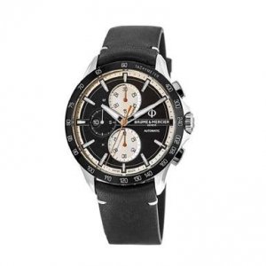 Baume 10434 Baume  Mercier  Clifton Club Black Leather Men's Chronogra