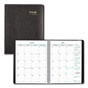 Rediform CB435W.BLK Planner,mnthly,11x8.5,bk