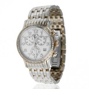 Swiss T105LWBG Men's Yellow Gold Tone White Dial Chronograph Crystal A