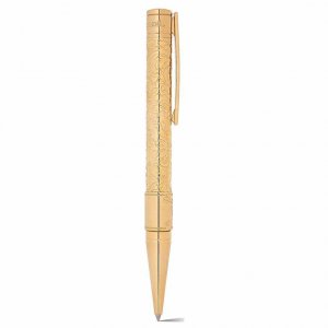 St 265101 S.t. Dupont Pirates Of The Caribbean Gold Tone Ballpoint Pen