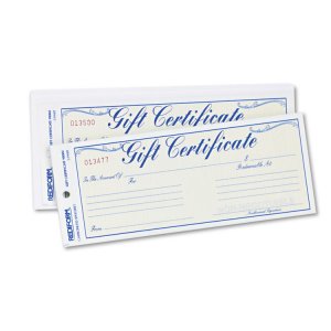 Rediform 98002 Form,giftcertif,wenv