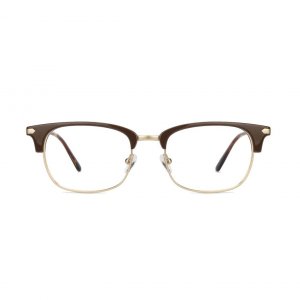 Calvin CK-19105-210 Ck-19105-210 Brown Rectangular Men's Metal Eyeglas