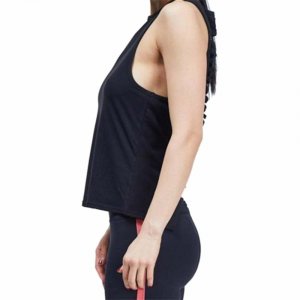 Urban URBAN SAV US155BLKL-L Laced Up Women's Sleeveless Top In Black