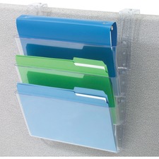 Deflecto DEF 73501RT Stackable Docupocket Set For Partition Walls - 3 