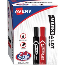 Avery AVE 98088 Averyreg; Permanent Markers, Large Desk-style, 24 Asso