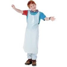 Baumgartens BAU 64620 Kids Disposable Apron - Polyethylene - White - 1