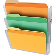 Deflecto DEF 73601RT Stackable Docupocket - 3 Pocket(s) - 3 Compartmen