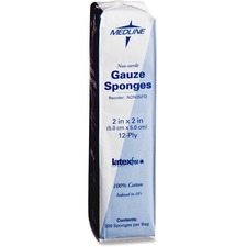 Medline MII NON25212 Medline Nonsterile Woven Gauze Sponges - 12 Ply -