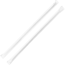 Genuine GJO 58925 Joe Jumbo Translucent Straight Straws - 7.75 Length 