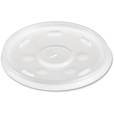 Dart DCC 12SL Dart Translucent Slotted Foam Cup Lids - Plastic - 1000 