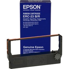 Epson ERC-23BR Ribbon Cartridge - Dot Matrix - Black, Red - 1 Each