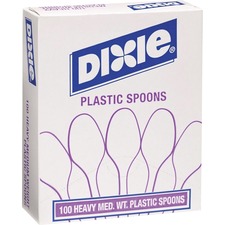 Georgia DXE SM207 Dixie Heavy Medium-weight Disposable Soup Spoons Gra