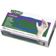 Medline MII CUR8103 Curad Powder Free Latex Exam Gloves - X-small Size