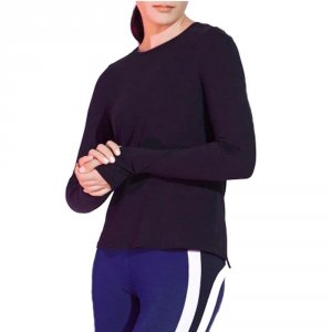 Urban URBAN SAV US156BLKS-S Women's Laced Up Long Sleeve Top In Black