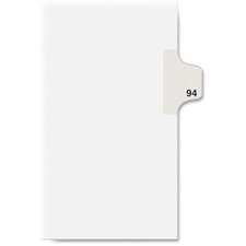 Kleerfax KLF 91094 Kleer-fax Numeric Laminated Tab Index Dividers - Pr