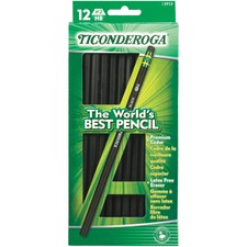 Dixon DIX 13953 Ticonderoga Matte Black No.2 Pencil - 2 Lead - Black L