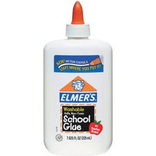 Elmers EPI E308 Elmer's Washable School Glue - 7.62 Oz - 1 Each - Whit