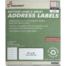 National 7530015144903 Skilcraft Laser Shipping Label - 2 X 4 Length -