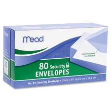 Meadwestvaco MEA 75212 Mead White Security Envelopes - Security - 6 34