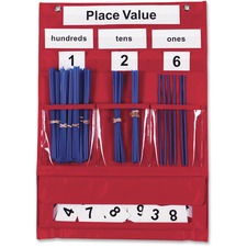 Learning LRN LER2416 Countingplace Value Pocket Chart - 13 Width - Red