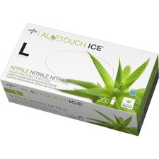 Medline MII MDS195286 Medline Aloetouch Ice Nitrile Gloves - Large Siz