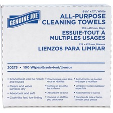 Genuine GJO 20275 Joe All-purpose Cleaning Towels - 16.50 X 9.50 - Whi