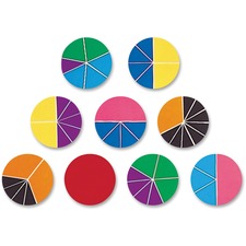 Learning LRN LER0617 Rainbow Fraction Deluxe Circles Set - Themesubjec