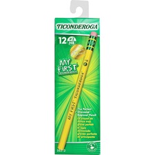 Dixon DIX 33312 Ticonderoga My First Pencil With Eraser - 2 Lead - Yel