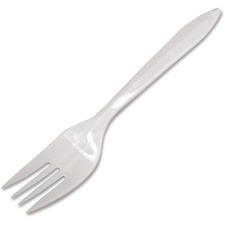 Dart DCC F6BW Dart Style Setter Medium-weight Plastic Cutlery - 1000ca