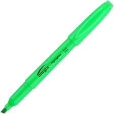 Integra ITA 36185 Pen Style Fluorescent Highlighters - Chisel Marker P