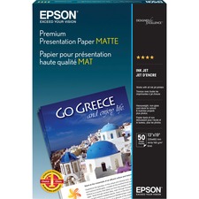 Epson EPS S041263 Inkjet Presentation Paper - White - 97 Brightness - 