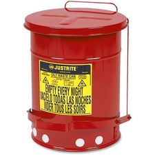 Justrite JUS 09100 Justrite Just Rite 6 Gallon Oily Waste Can - 6 Gal 