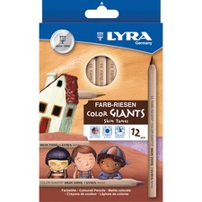 Dixon DIX 3931124 Lyra Color-giants Skin Tone Colored Pencils - 6.3 Mm