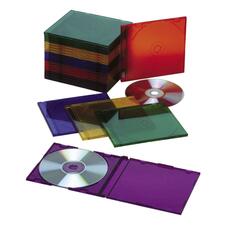 National 7045015547682 Skilcraft Multi-color Slim Cd Jewel Cases - Jew