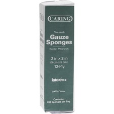 Medline MII PRM21212C Medline Caring Non-sterile Gauze Sponges - 12 Pl