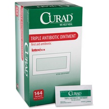 Medline MII CUR001209Z Curad Triple Antibiotic Ointment Packets - 0.30