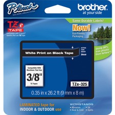 Brother TZE-325 P-touch Tze Laminated Tape Cartridges - 38 - White - 1