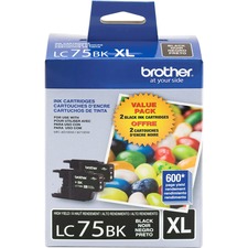 Original Brother LC752PKS Lc75bk Ink Cartridge - Inkjet - Black - 2  P