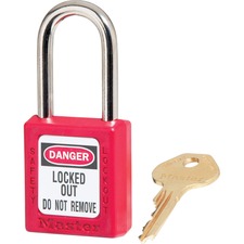 Master MLK 410RED Master Lock Danger Red Safety Padlock - 0.25 Shackle