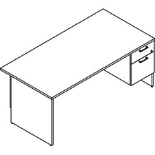 Groupe LAS 31NES3072FE Lacasse Right Single Pedestal Desk - 2-drawer -