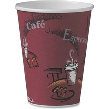 Dart SCC OF12BI0041 Solo Single Sided Paper Hot Cups - 12 Fl Oz - 300 