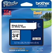 Brother TZE-241 P-touch Tze Flat Surface Laminated Tape - 4564 - Recta