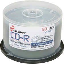 National 7045015214221 Skilcraft Cd Recordable Media - Cd-r - 52x - 70