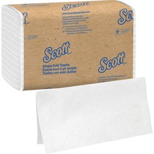 Kimberly KCC 01700 Scott Single-fold Towels - Single Fold - 9.30 X 10.