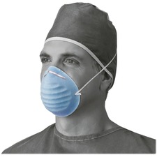 Medline MII NON27381 Medline Cone-style Face Mask - Latex-free, Fluid 