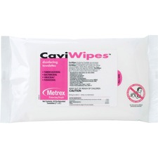 Metrex MRX MACW078224 Caviwipes Flatpack - Wipe - 45  Pack - White