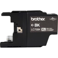 Original Brother LC75BK Ink Cartridge - Inkjet - 600 Pages - Black - 1