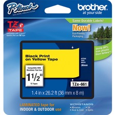 Brother TZE-661 Tze 1-12 Laminated Tape Cartridges - 1 12 X 26 15 Ft L