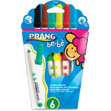 Dixon DIX 73106 Prang Be-be Jumbo Markers - Assorted - 6  Set