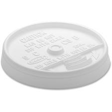 Dart DCC 10UL Dart Sip-thru Cup Lids - 100  Carton - White